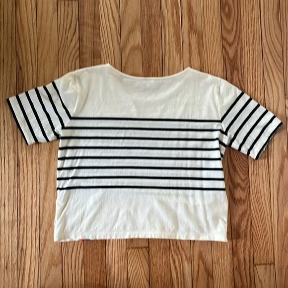 Kule Baha Ivory and Navy striped Tee Shirt - Picture 2 of 6